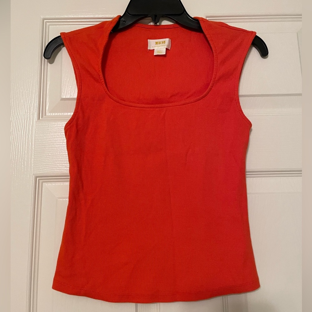 Anthropologie Red/Orange Tank Top